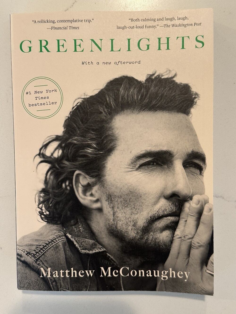 Greenlights by Matthew McConaughey Autograph Book Signed Auto Paperback #1